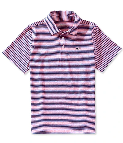 Vineyard Vines Big Boys Bradley Stripe Sankaty Polo Shirt