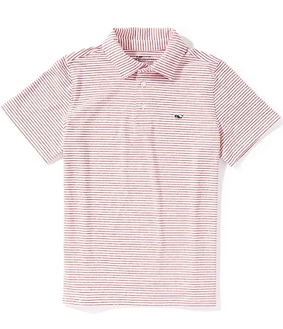 Vineyard Vines Big Boys Americana Bradley Stripe Sankaty Polo Shirt