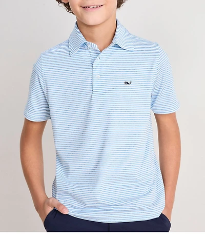 Vineyard Vines Big Boys Bradley Stripe Sankaty Polo Shirt