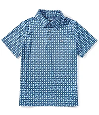 Vineyard Vines Big Boys Sankaty Print Performance Polo Shirt