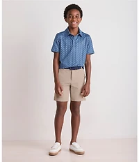 Vineyard Vines Big Boys Sankaty Print Performance Polo Shirt