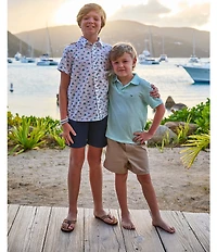 Vineyard Vines Big Boys St Jean Stripe Sankaty Polo Shirt