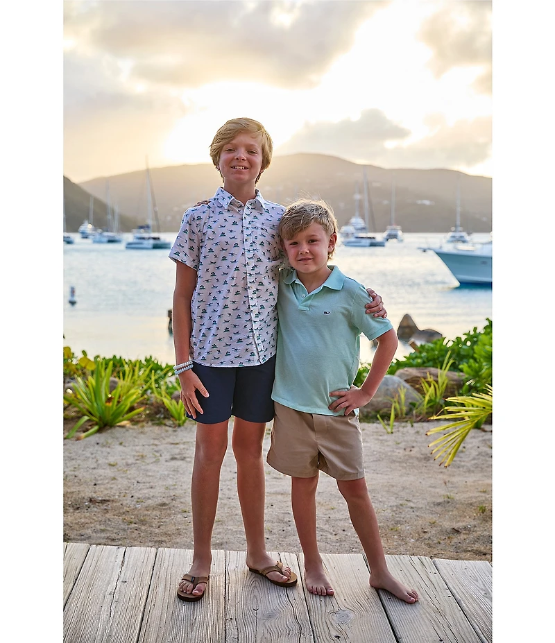 Vineyard Vines Big Boys St Jean Stripe Sankaty Polo Shirt