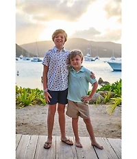 Vineyard Vines Big Boys St Jean Stripe Sankaty Polo Shirt