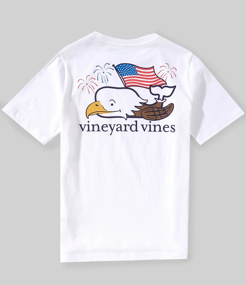 Vineyard Vines Big Boys American Flag Bald Eagle Whale Short-Sleeve T-Shirt