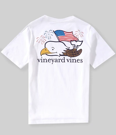 Vineyard Vines Big Boys American Flag Bald Eagle Whale Short-Sleeve T-Shirt