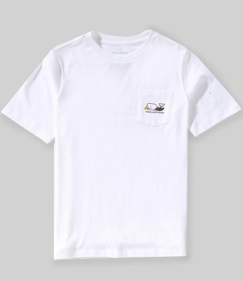 Vineyard Vines Big Boys American Flag Bald Eagle Whale Short-Sleeve T-Shirt