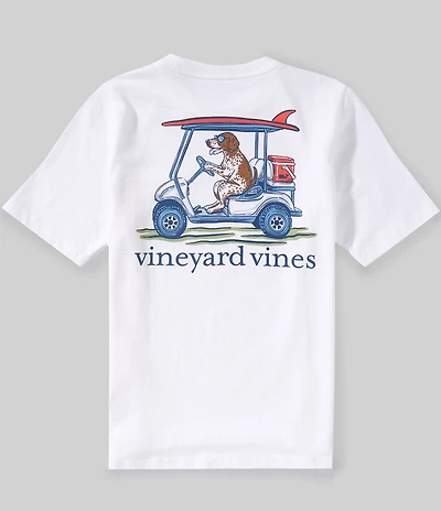 Vineyard Vines Big Boys Americana Pointer Golf Cart Graphic Short Sleeve T-Shirt