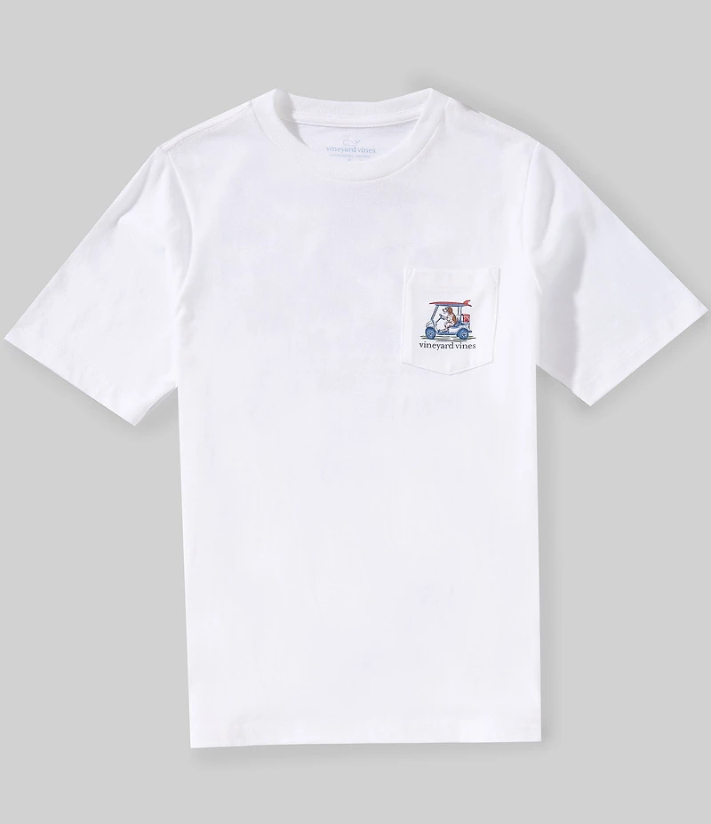 Vineyard Vines Big Boys Americana Pointer Golf Cart Graphic Short Sleeve T-Shirt