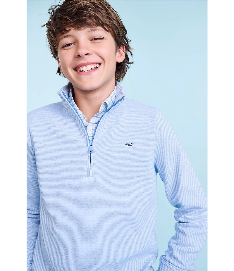 Vineyard Vines Big Boys Calmwater Quarter Zip Long Sleeve Pullover Sweater