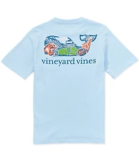 Vineyard Vines Big Boys Football Short Sleeve Pocket T-Shirt