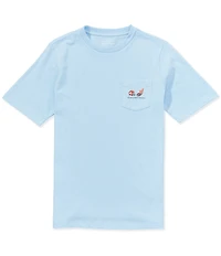 Vineyard Vines Big Boys Football Short Sleeve Pocket T-Shirt