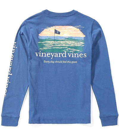 Vineyard Vines Big Boys Ocean Front Golf Long Sleeve T-Shirt