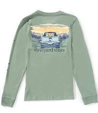 Vineyard Vines Big Boys Pickup Truck Marsh Dogs Long-Sleeve T-Shirt