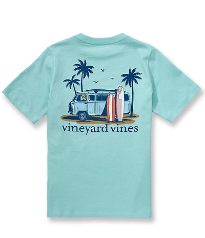 Vineyard Vines Big Boys Pup & Surf Van Graphic Short Sleeve T-Shirt