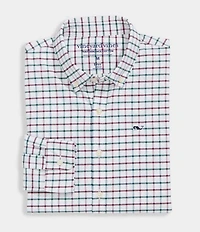 Vineyard Vines Big Boys Quidnet Plaid Long Sleeve Performance Sport Shirt