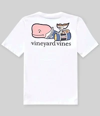 Vineyard Vines Big Boys Short Sleeve Crew Neck Football T-Shirt