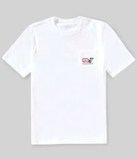 Vineyard Vines Big Boys Short Sleeve Crew Neck Football T-Shirt
