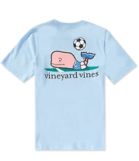 Vineyard Vines Big Boys Soccer Whale Graphic Short Sleeve T-Shirt