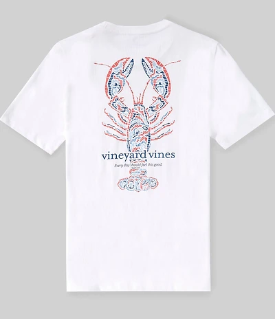 Vineyard Vines Big Boys Tile Lobster Graphic Short Sleeve T-Shirt