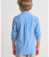 Vineyard Vines Big Boys Checked Topsail Featherweight Performance Shirt