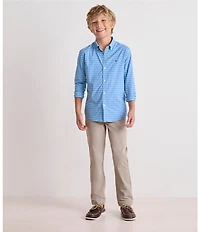 Vineyard Vines Big Boys Checked Topsail Featherweight Performance Shirt