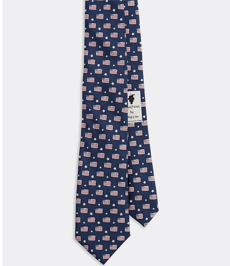 Vineyard Vines Boys Flag And Star Tie