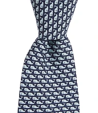 Vineyard Vines Boys Whale Print Silk Tie
