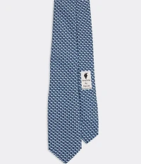Vineyard Vines Boys Whale Print Silk Tie