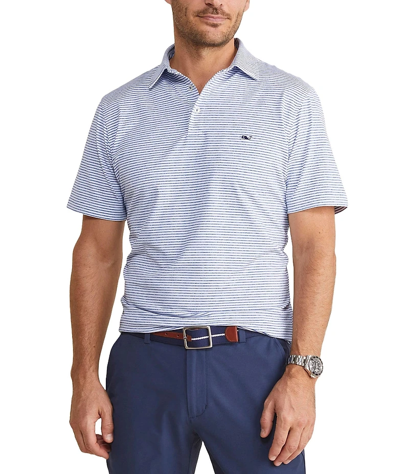Vineyard Vines Bradley Stripe Sankaty Short Sleeve Polo Shirt