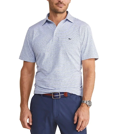 Vineyard Vines Bradley Stripe Sankaty Short Sleeve Polo Shirt