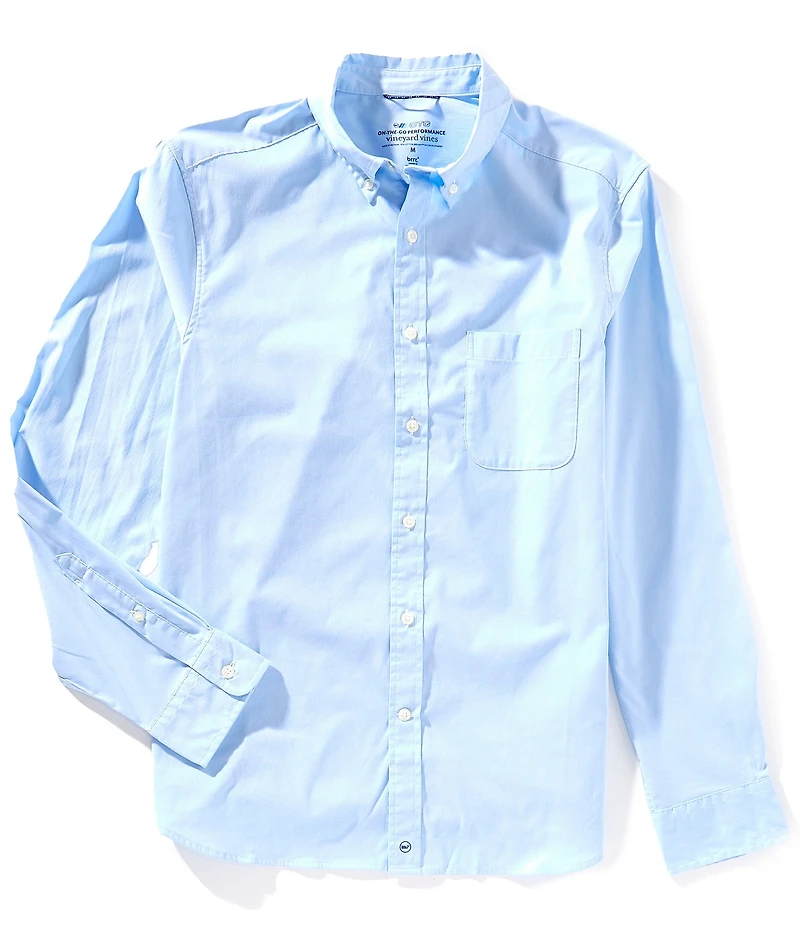 Vineyard Vines Brrr° Solid Performance Stretch Long Sleeve Woven Shirt