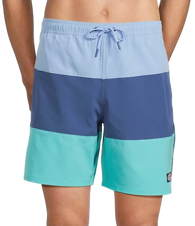 Vineyard Vines Color Block Chappy 7#double; Inseam Swim Trunks