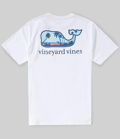 Vineyard Vines Dog Frisbee Scenic Whale Short Sleeve Pocket T-Shirt