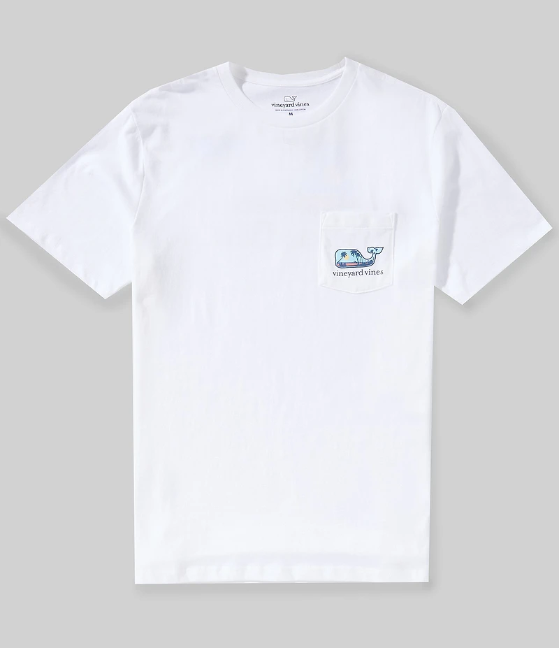 Vineyard Vines Dog Frisbee Scenic Whale Short Sleeve Pocket T-Shirt