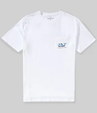 Vineyard Vines Dog Frisbee Scenic Whale Short Sleeve Pocket T-Shirt