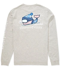 Vineyard Vines Downhill Ski Whale Long Sleeve Pocket T-Shirt