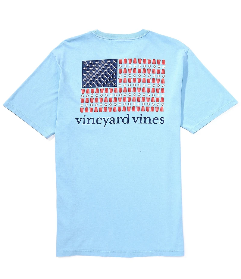 Vineyard Vines Drift Dye Beer Pong Flag Short Sleeve T-Shirt