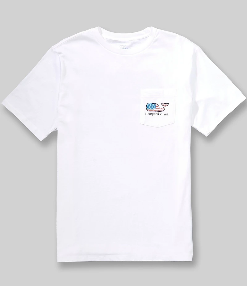 Vineyard Vines Flag Whale Short-Sleeve Pocket T-Shirt
