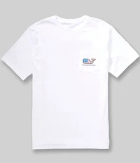 Vineyard Vines Flag Whale Short-Sleeve Pocket T-Shirt