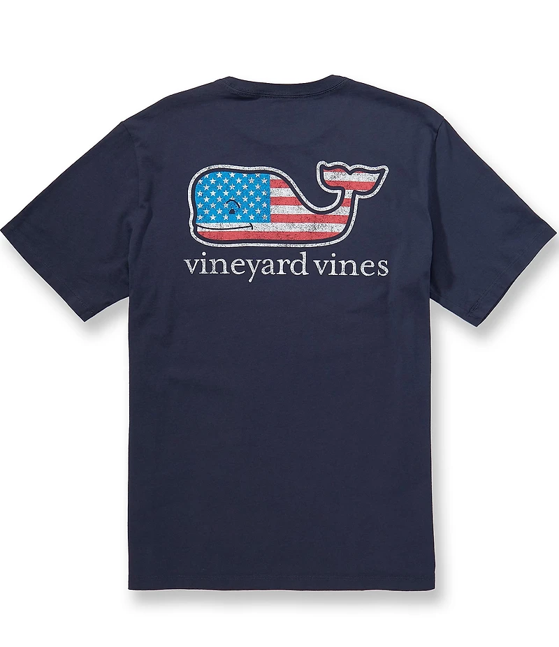 Vineyard Vines Flag Whale Short-Sleeve Pocket T-Shirt