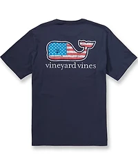 Vineyard Vines Flag Whale Short-Sleeve Pocket T-Shirt