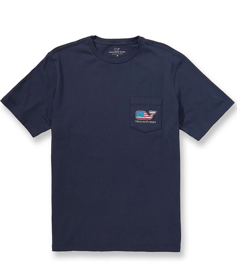 Vineyard Vines Flag Whale Short-Sleeve Pocket T-Shirt