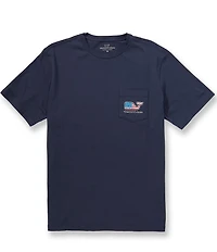 Vineyard Vines Flag Whale Short-Sleeve Pocket T-Shirt