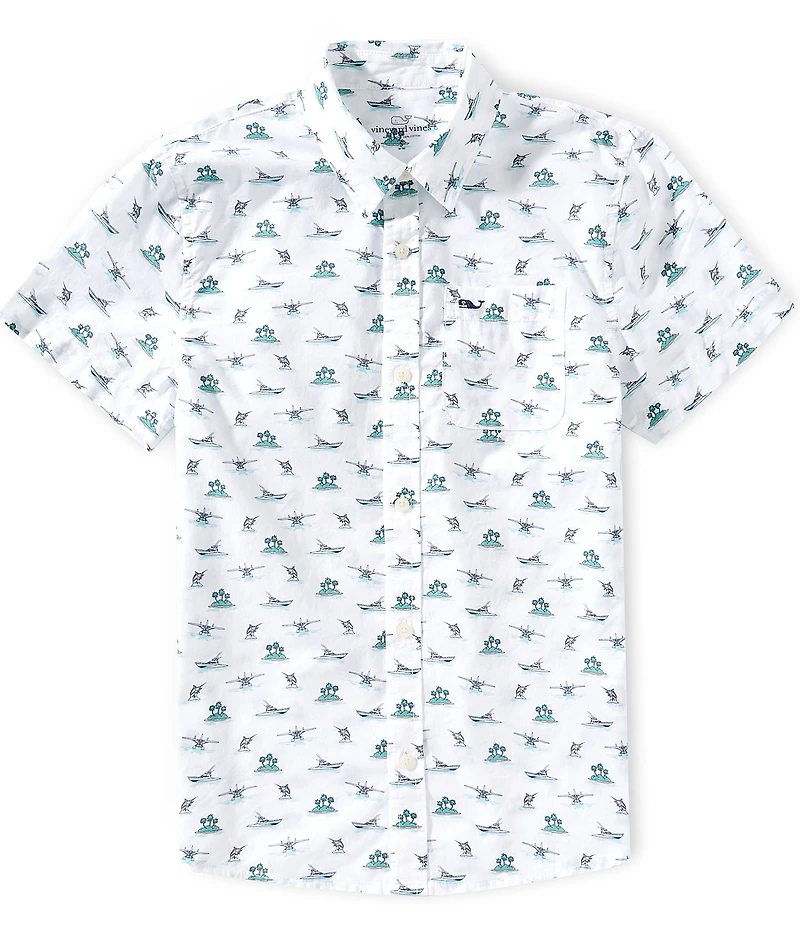 Vineyard Vines Little Boys Printed Short-Sleeve Button Front Shirt