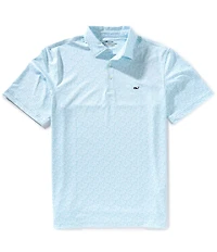 Vineyard Vines Mini Print Sankaty Performance Stretch Short Sleeve Polo Shirt