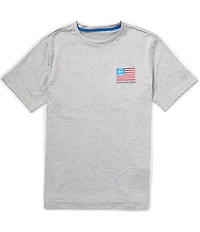 Vineyard Vines Performance Fishing US Flag Harbor Short Sleeve T-Shirt