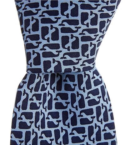 Vineyard Vines Puzzle Whale Silk Tie