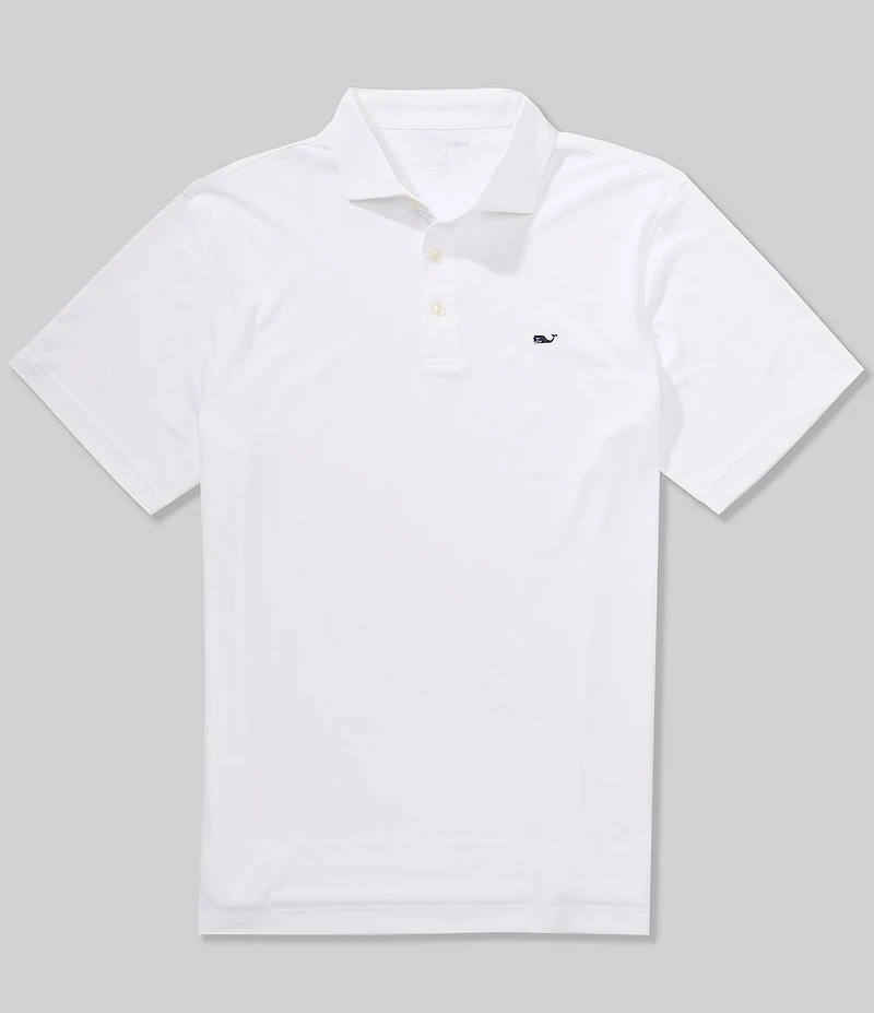 Vineyard Vines Sankaty Solid Pique Performance Stretch Short Sleeve Polo Shirt