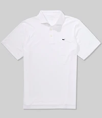 Vineyard Vines Sankaty Solid Pique Performance Stretch Short Sleeve Polo Shirt